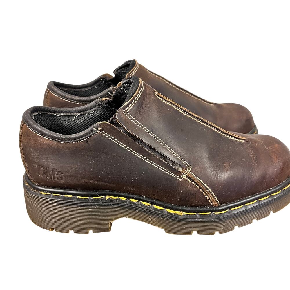 Vintage Men's 8 Dr.Martens style 8729 slip on loafer dark brown made in England